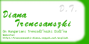 diana trencsanszki business card